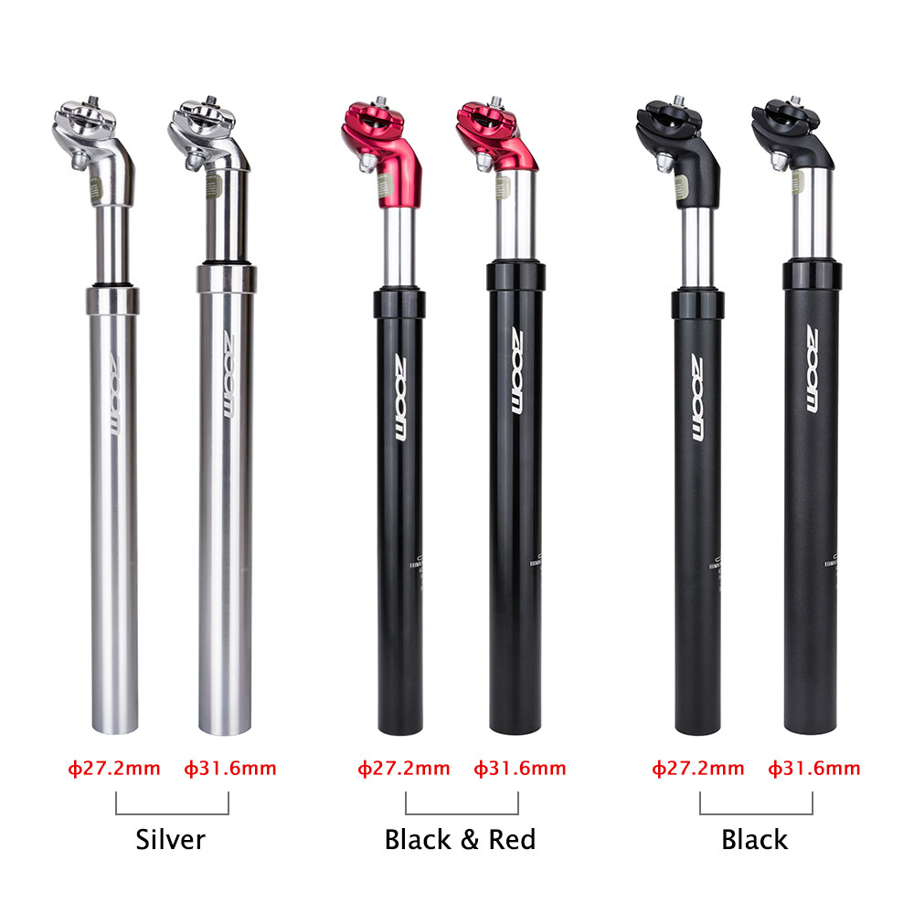 ZOOM 27.2 x 350mm/31.6x350mm Bicycle Suspension Seatpost MTB Mountain Bike Shock Absorber Seat Post Tube