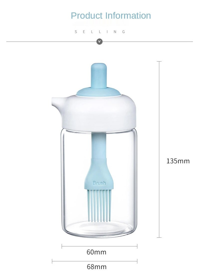 HS2310113 Olive Oil Bottle BBQ Brush Pot Sprayer Oil Spray Bottle For Oil Cruet Dispenser Kitchen Bar Tools Sauce Boats Storage Container