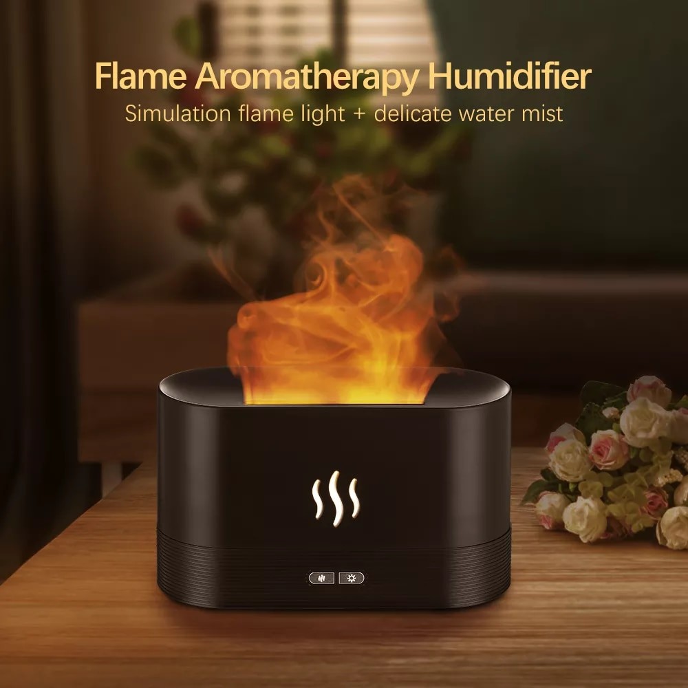 Fire Humidifier Aromatherapy Diffuser Ultrasonic Aromatic Essences House Air Humidifier Home Bedoom Fragrance Diffusers