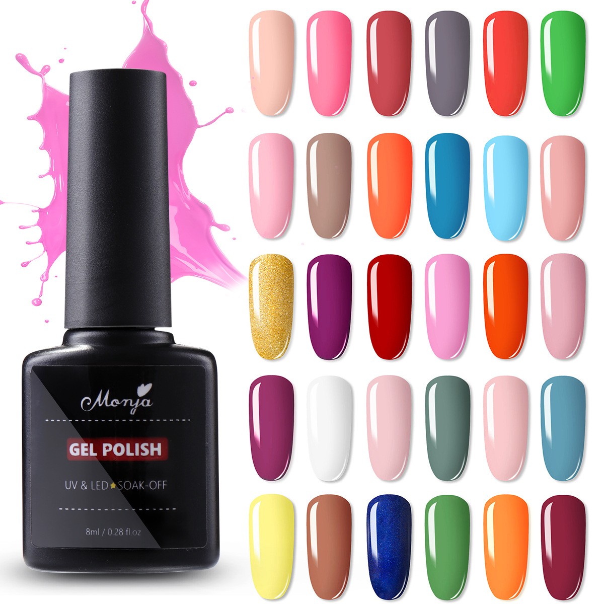 30 Colors 8ML Nail Gel Polish Nail Supplies Vernis Semi Permanent Nail Art Manicure Soak Off LED UV Gel Nail Varnishes