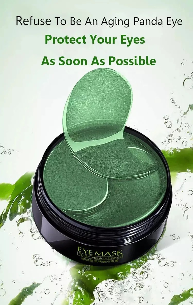 Collagen Eye Patches Gold Green Anti Wrinkles Eyes Mask Dark Circles Bags Ageless Hydrogel Anti-Aging