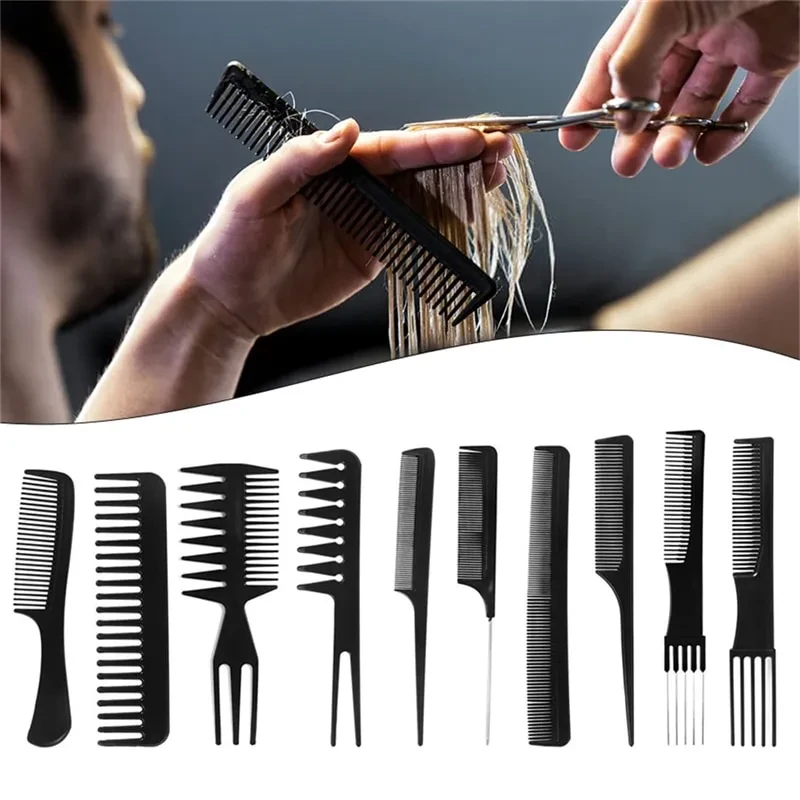 Portable Anti-static Hairdressing Combs Sets Plastic Hair Detangler Comb Salon Barber Haircare Stylist Styling Combs Tools