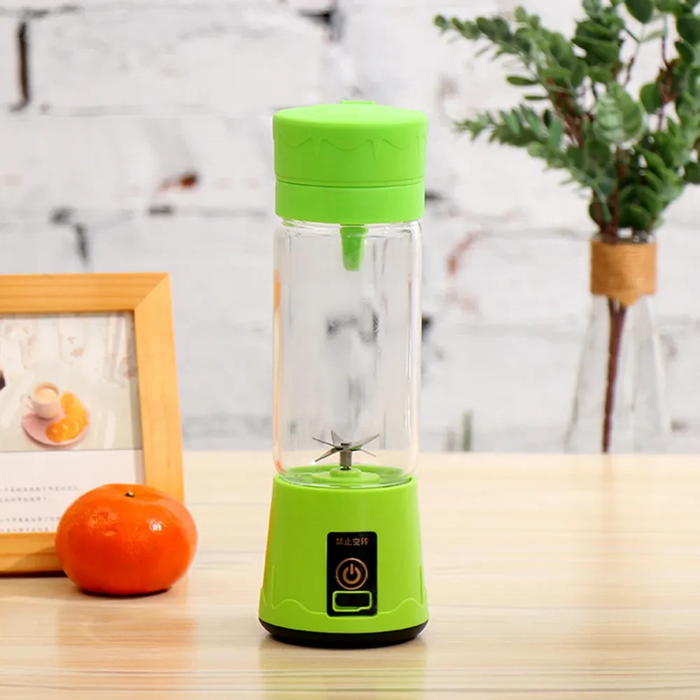 Migeet 380ml Portable USB Juicer Cup Handheld Rechargeable Fruit Maker Blender 6 Blades  MDZ
