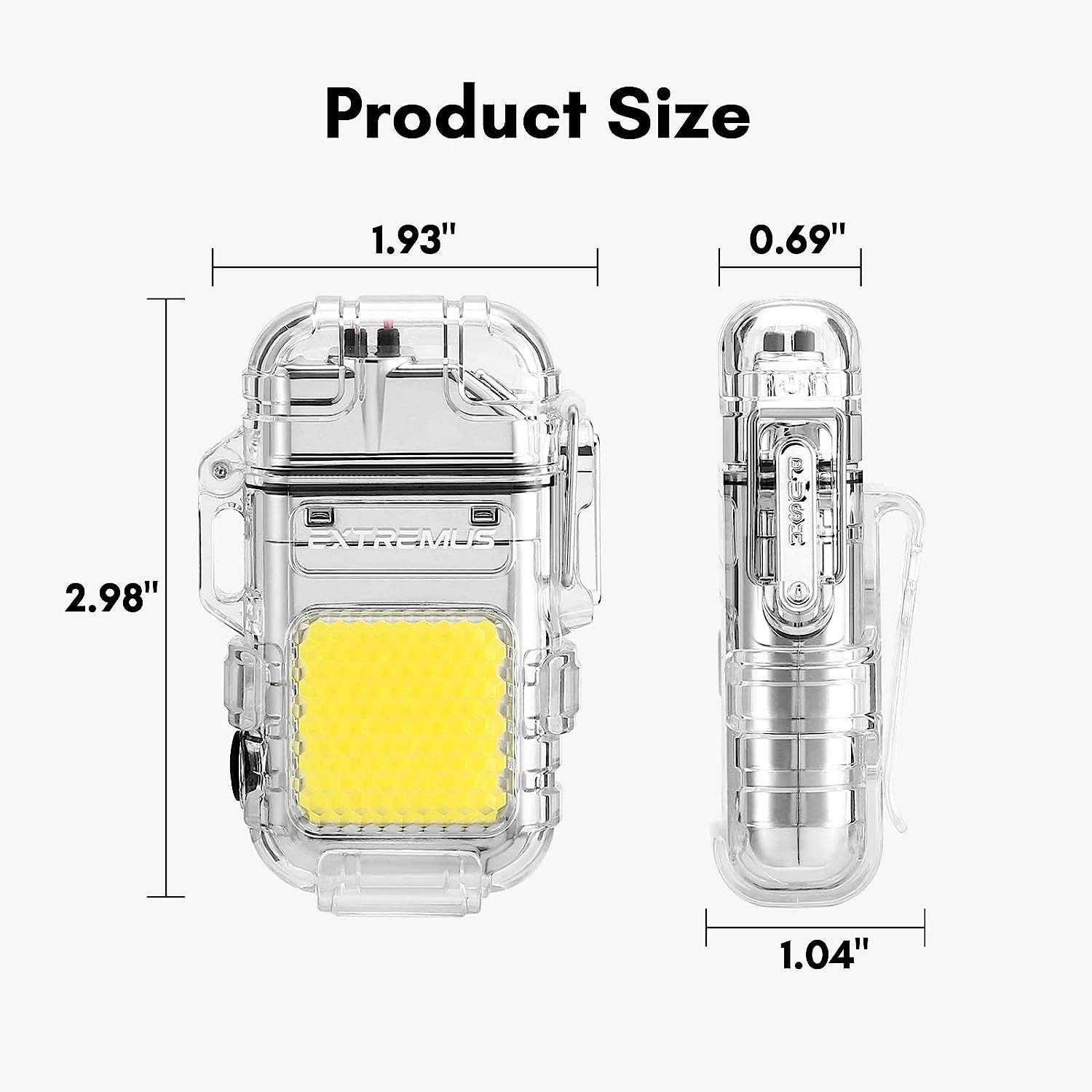 Lighter Flashlight Transparent Waterproof ARC Electric USB Camping Flash light Rechargeable
